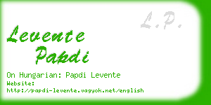 levente papdi business card